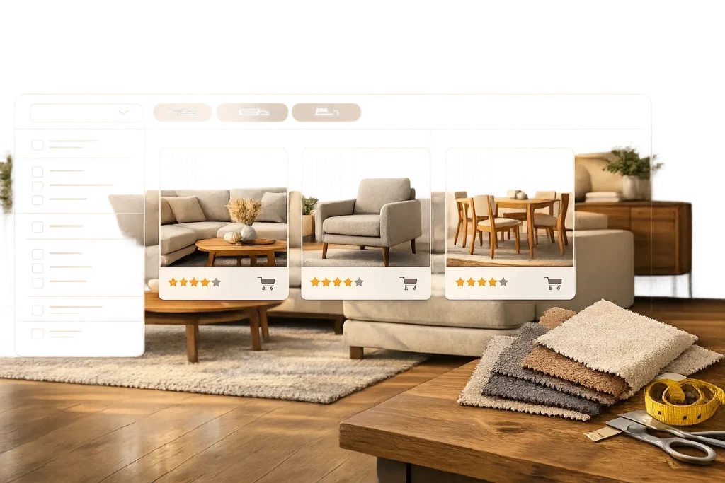 طراحی فروشگاه آنلاین مبل