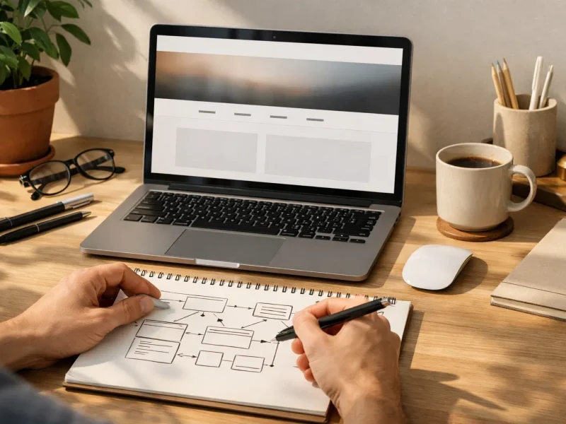 ساختار منوی وب سایت